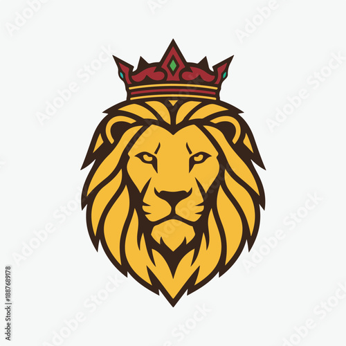 lion head isolated on white