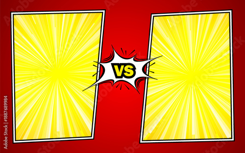 Versus pop art background templates for comic book pages.
