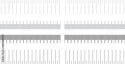 Measuring scale with numbers. Creative geometry and math symbols. High-quality precision measurement icons.