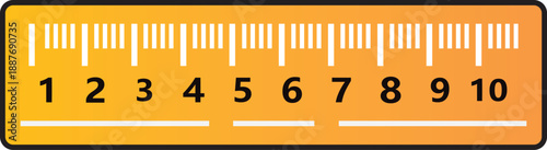 Measuring scale with numbers. Creative geometry and math symbols. High-quality precision measurement icons.