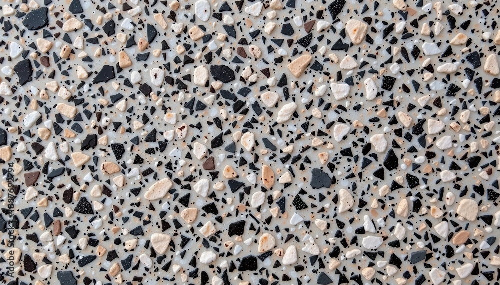 Fototapeta premium Decorative Gravel and Stone Aggregate Texture for Modern Surface Design and Architecture