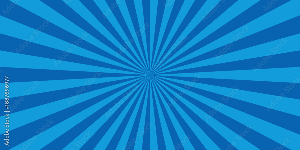 Obraz na plátně Vector sunburst pattern blue and green design