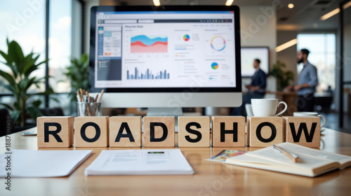Corporate roadshow events involve executive teams traveling to present financial strategies and investment opportunities to potential shareholders prior to an initial public offering launch