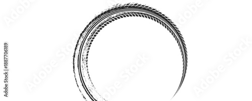 Black tire marks on road, Black rubber tire marks and tread marks, Tire trace track wheels texture and background, Auto tire tread grunge,vector Eps10