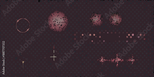 Microscopic view of cellular structures and formations against a dark background