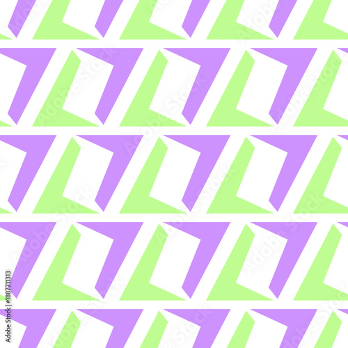 Green and Purple Chevron Pattern Repeat