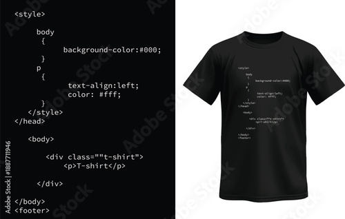 HTML CSS Code Layout T-Shirt – Funny Web Developer Markup Design Tee