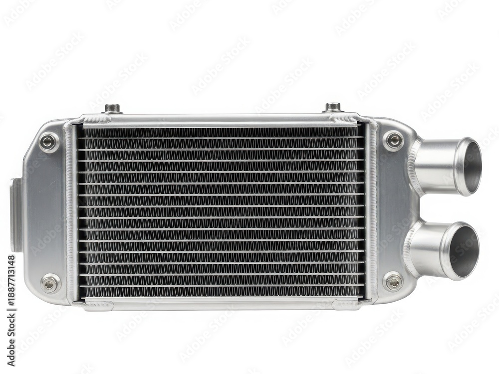 Fototapeta premium Silver metal heat exchanger