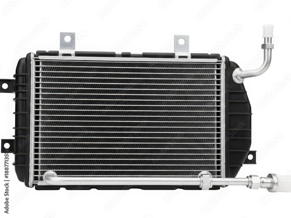 Fototapeta premium Automotive radiator with mounting brackets