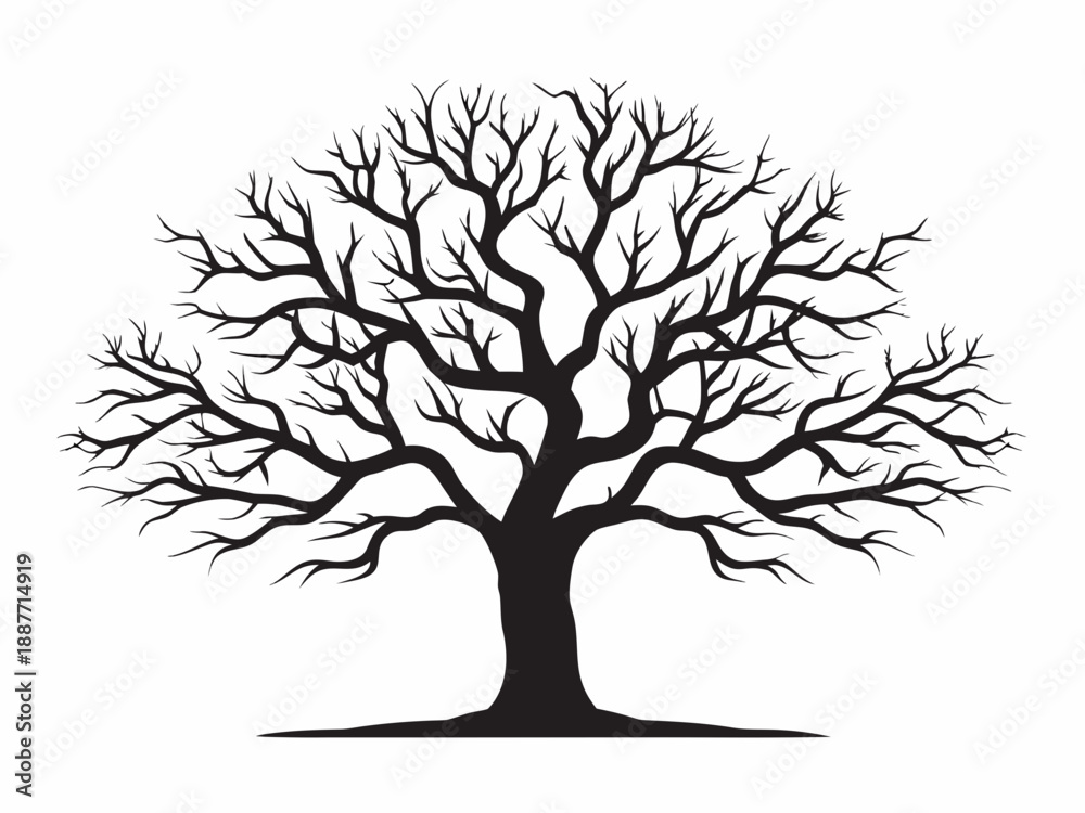 Obraz premium tree silhouette vector