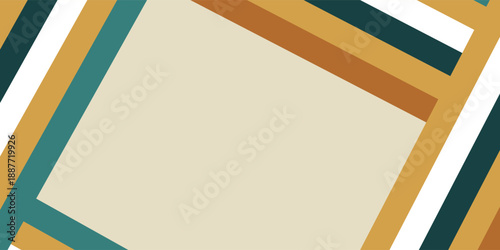 Modern retro colored background with empty space, aesthetic backdrop of horizontal figures