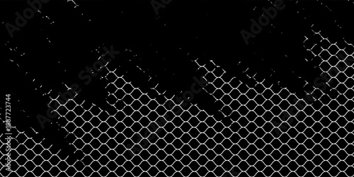 Net texture pattern on white background. Net texture pattern for backdrop and wallpaper. Realistic net pattern with black squares. Geometric background, vector Eps10