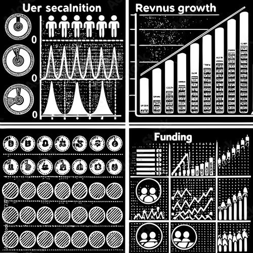 Business growth metrics infographic
