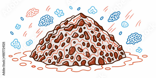 Chocolate chip cookie illustration