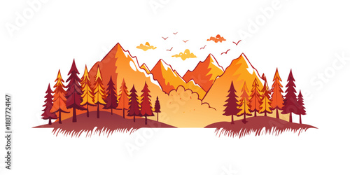 Autumn mountain landscape