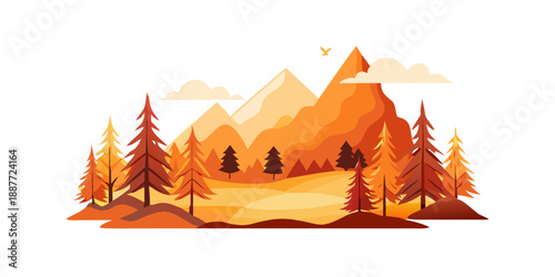 Autumn mountain landscape