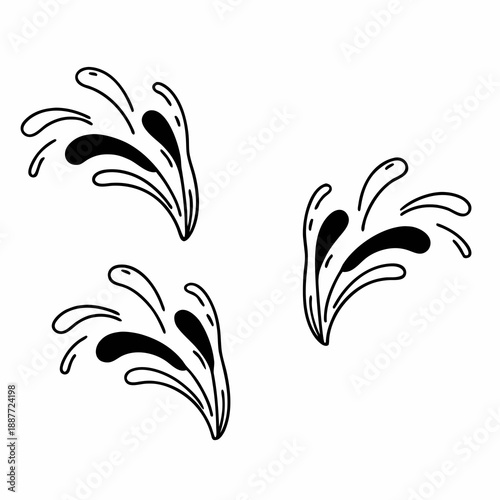 Abstract water droplets