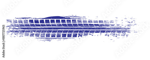 Tire tread marks, drift, motorsport, motocross, rally, tread mark with skid, grinding, splash effect. Graphic set of tire treads, wheel texture, car racing. Vector collection, wheel treads on asphalt