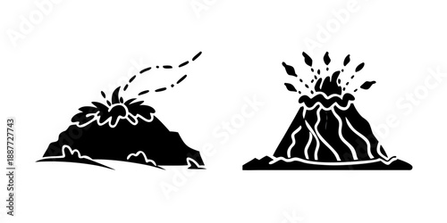 Volcanic activity illustration