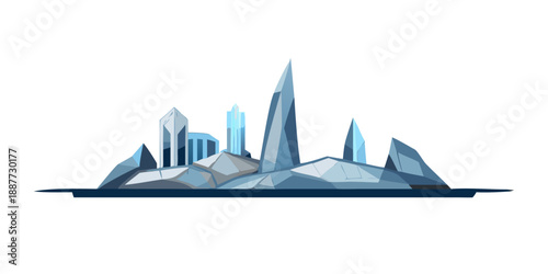 Foto Abstract polygonal skyline