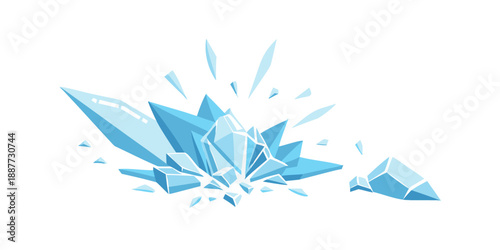 Fotografía Abstract ice crystals illustration