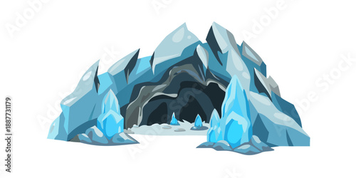 Ice cave illustration
