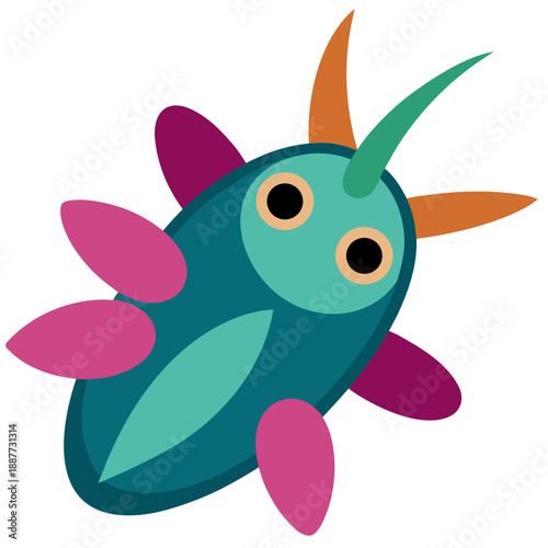 Colorful cartoon monster