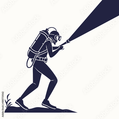 Scuba diver exploring