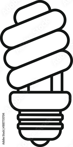 Compact fluorescent lamp representing energy efficiency and sustainable lighting