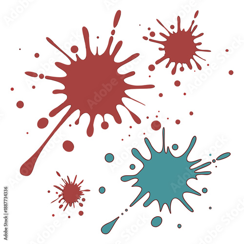 Colorful paint splatter illustration