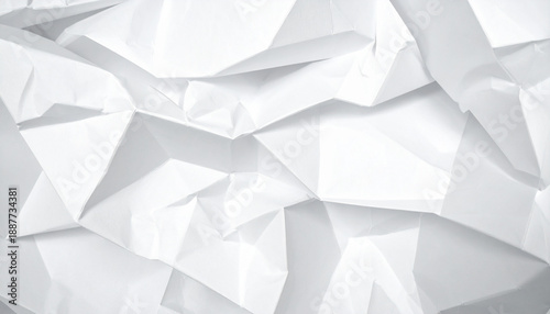 Crumpled White Paper Texture