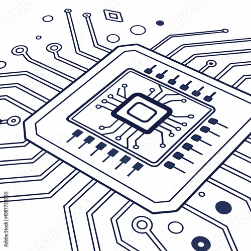 Microchip on a circuit board