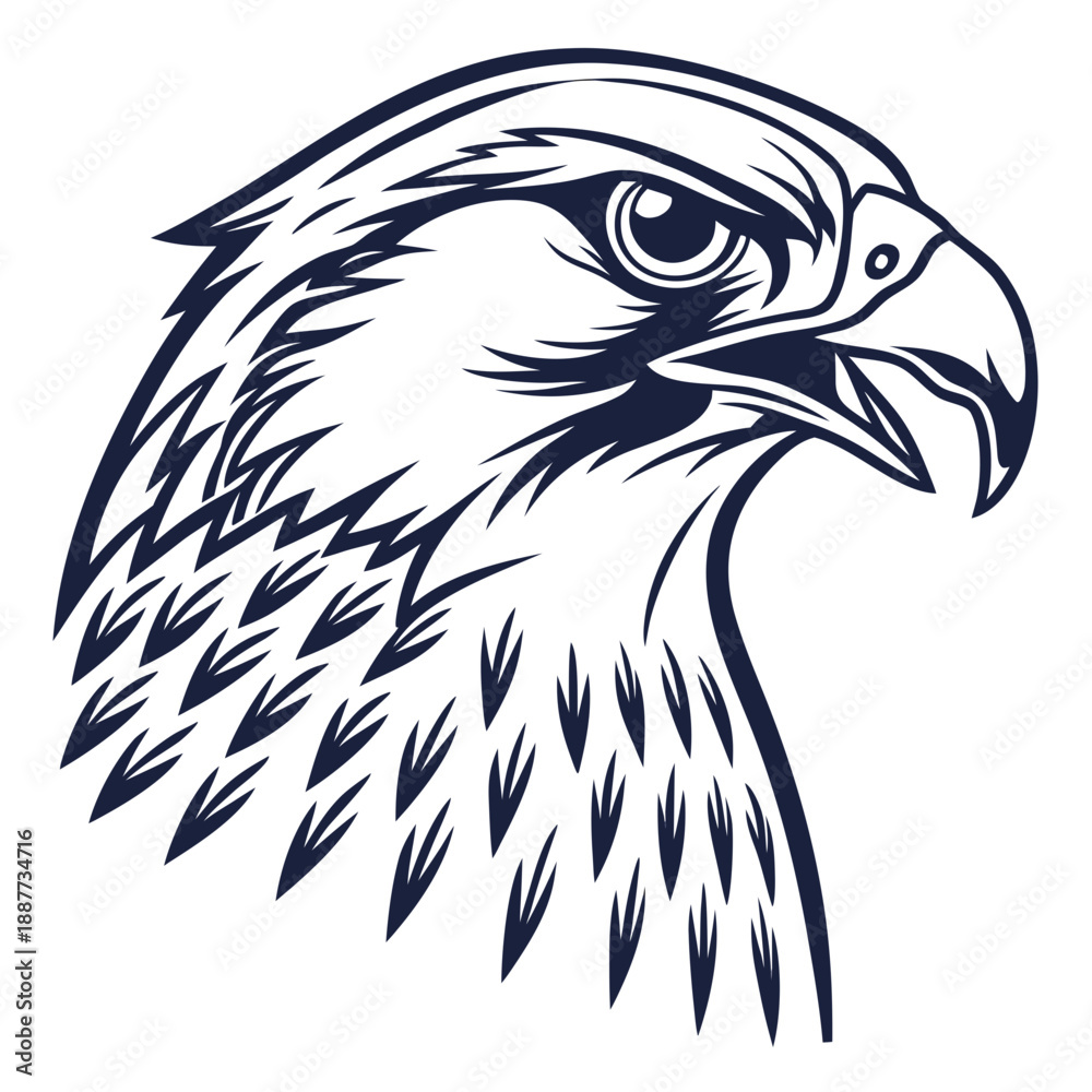 Fototapeta premium Eagle head silhouette