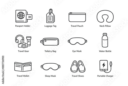 Essential travel accessories collection for comfortable journeys