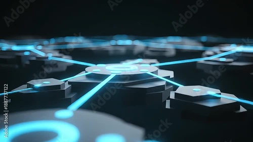 Futuristic Cyber Energy Lines Abstract Motion Loop