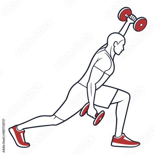 Man performing dumbbell exercise