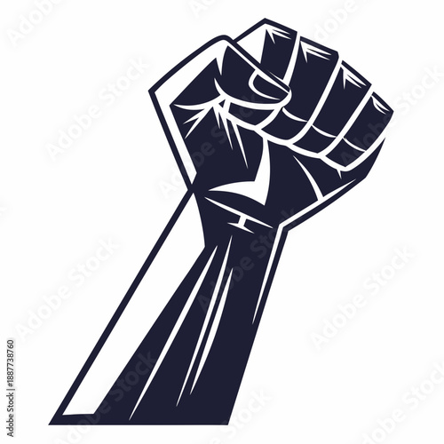 Fist raised in solidarity