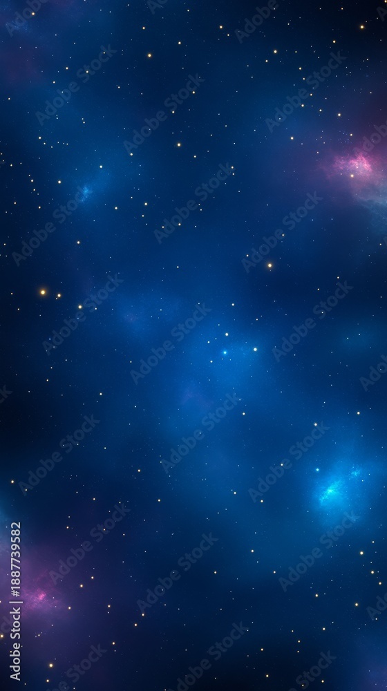 Fototapeta premium Stunning blue night sky illuminated by countless twinkling stars creating a breathtaking celestial spectacle.