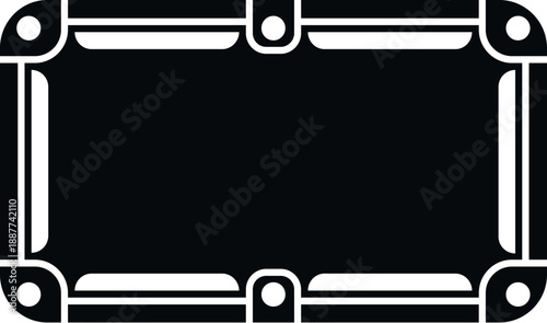 Billiards table icon representing a game, sport, leisure, or entertainment concept