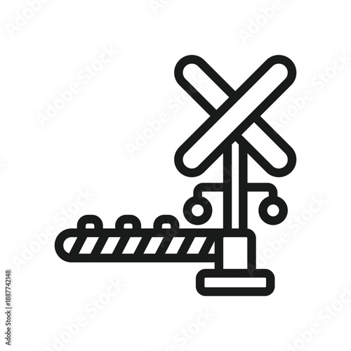 Railway Crossing Gate Icon