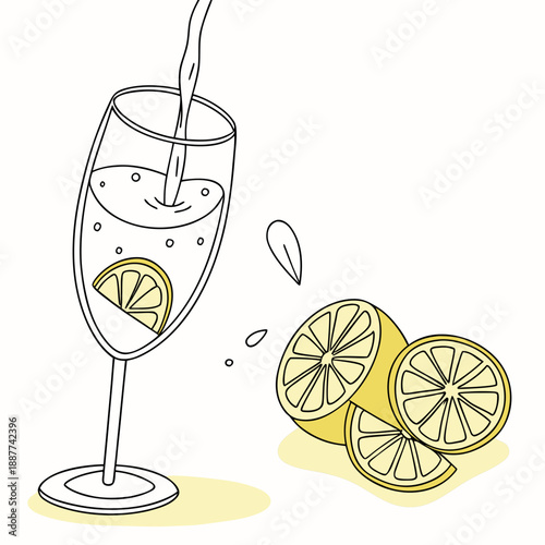 Refreshing lemonade illustration