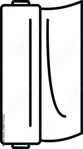 Plastic food wrap on a roll, perfect for kitchen packaging and food preservation