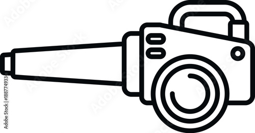 Leaf blower outline icon representing garden work and power tools