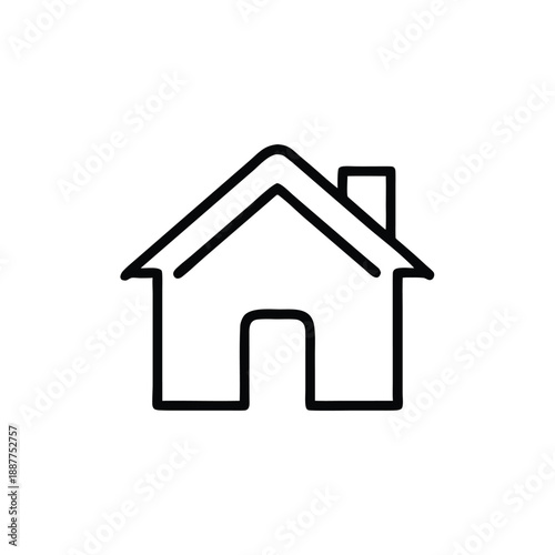 Residential Home House Building Outline Icon