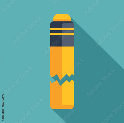 Broken battery with cracks illustrating depleted or damaged power, needing recycling