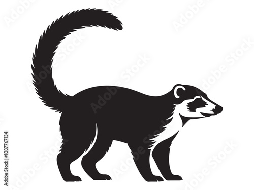 forest-Coati-mascot-silhouette-tattoo
