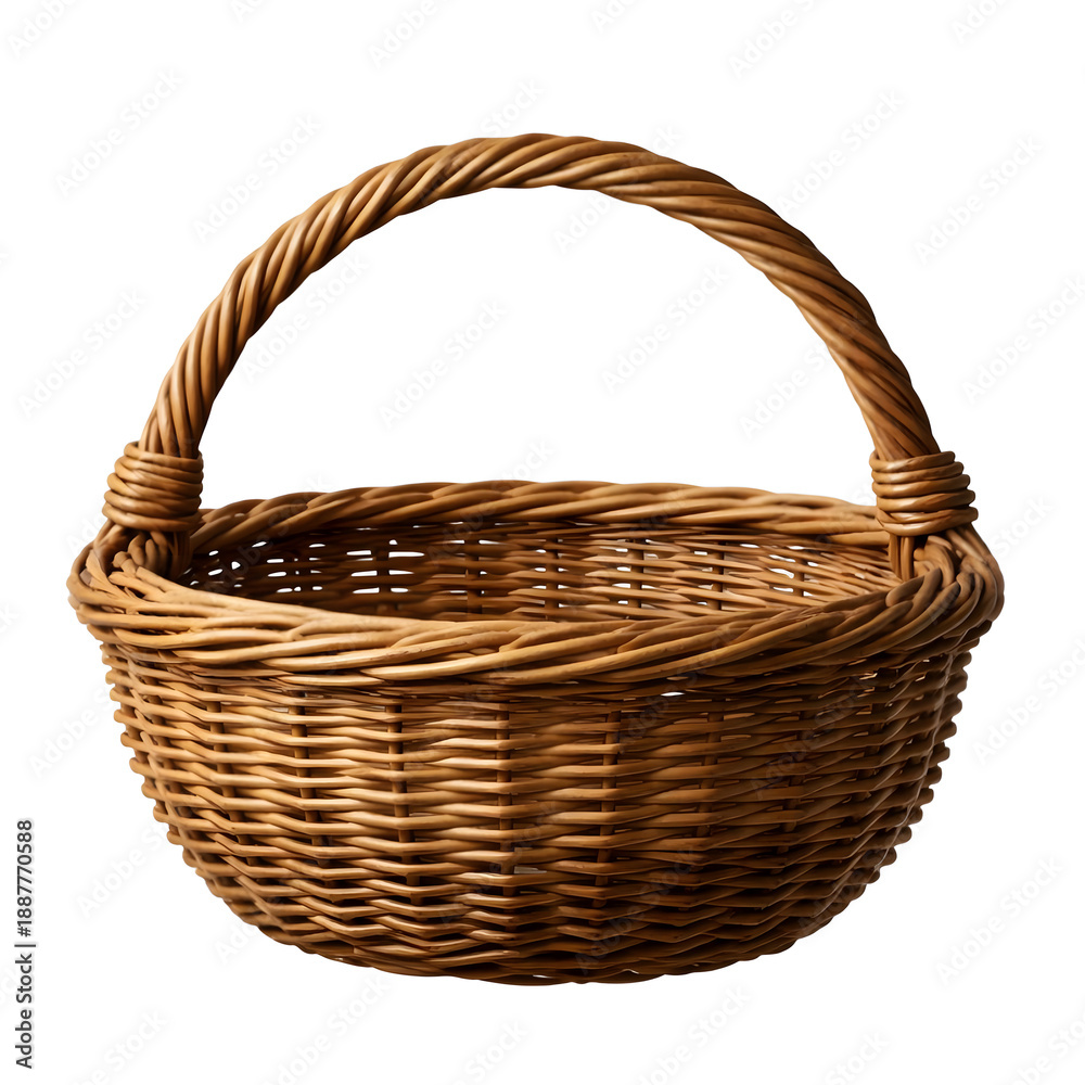 Obraz premium Wicker Basket with Handle