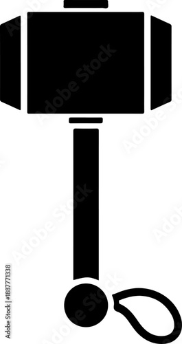 thor hammer silhouette vector illustration