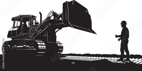 Black and white silhouette of a professional mobile truck crane vehicle isolated on white background for heavy construction industrial lifting and building site project management.