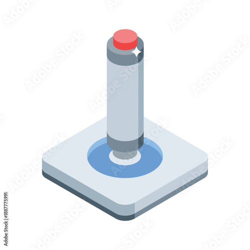 Modern isometric icon of retro game joystick